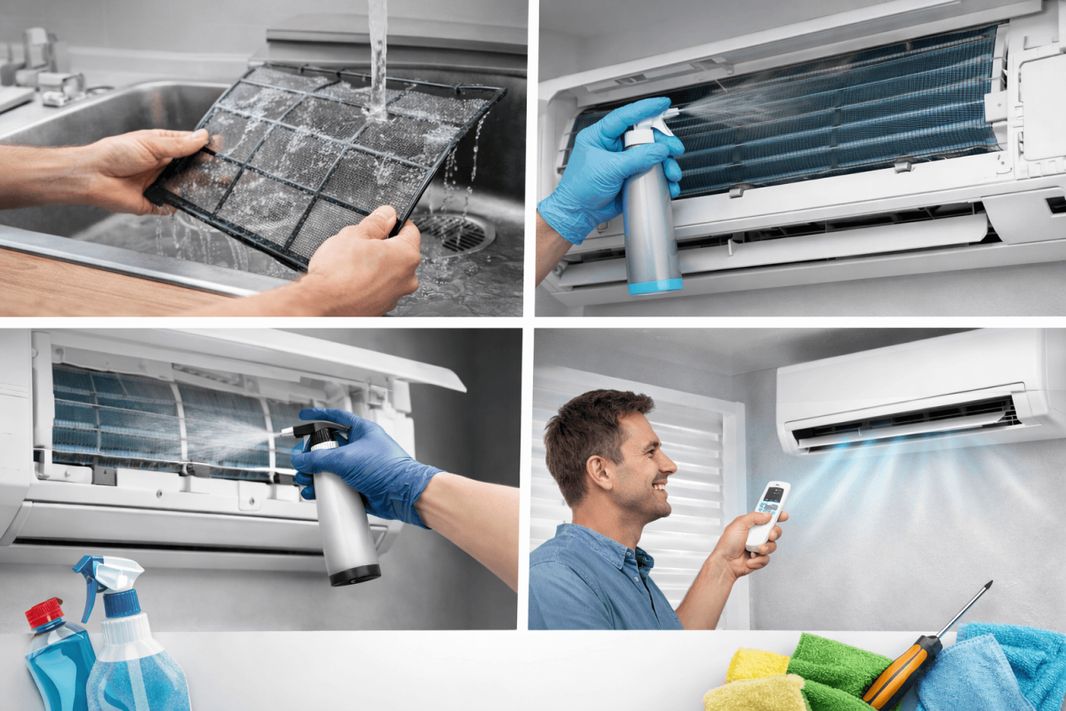 Klíma tisztítás lépésről lépésre